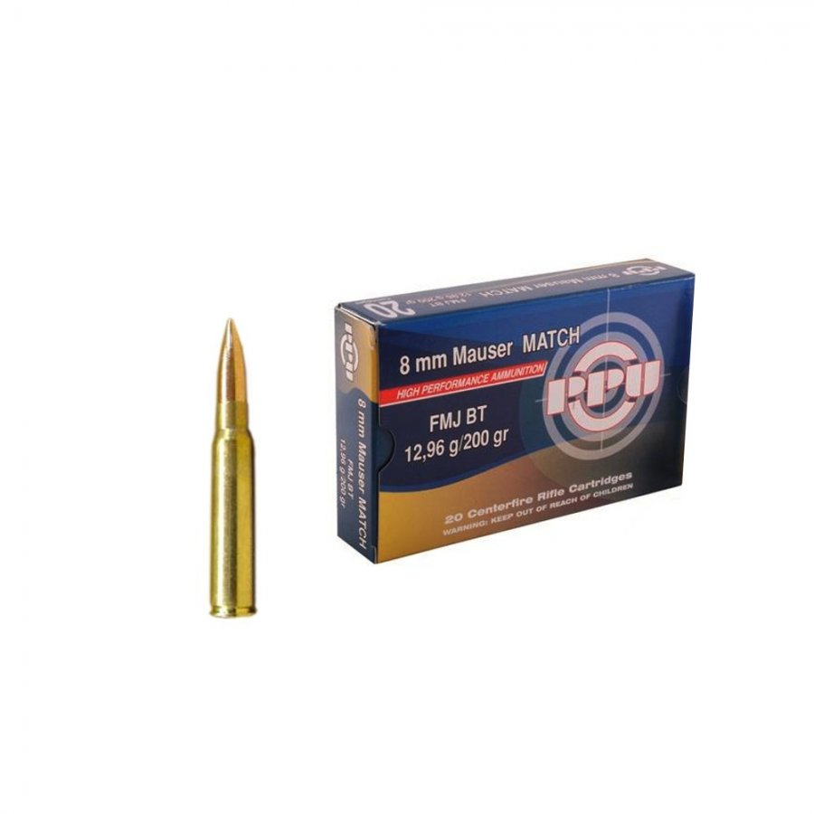 Náboje Prvi Partizan 8x57 Mauser Match FMJ BT 12,96 g / 20 ks