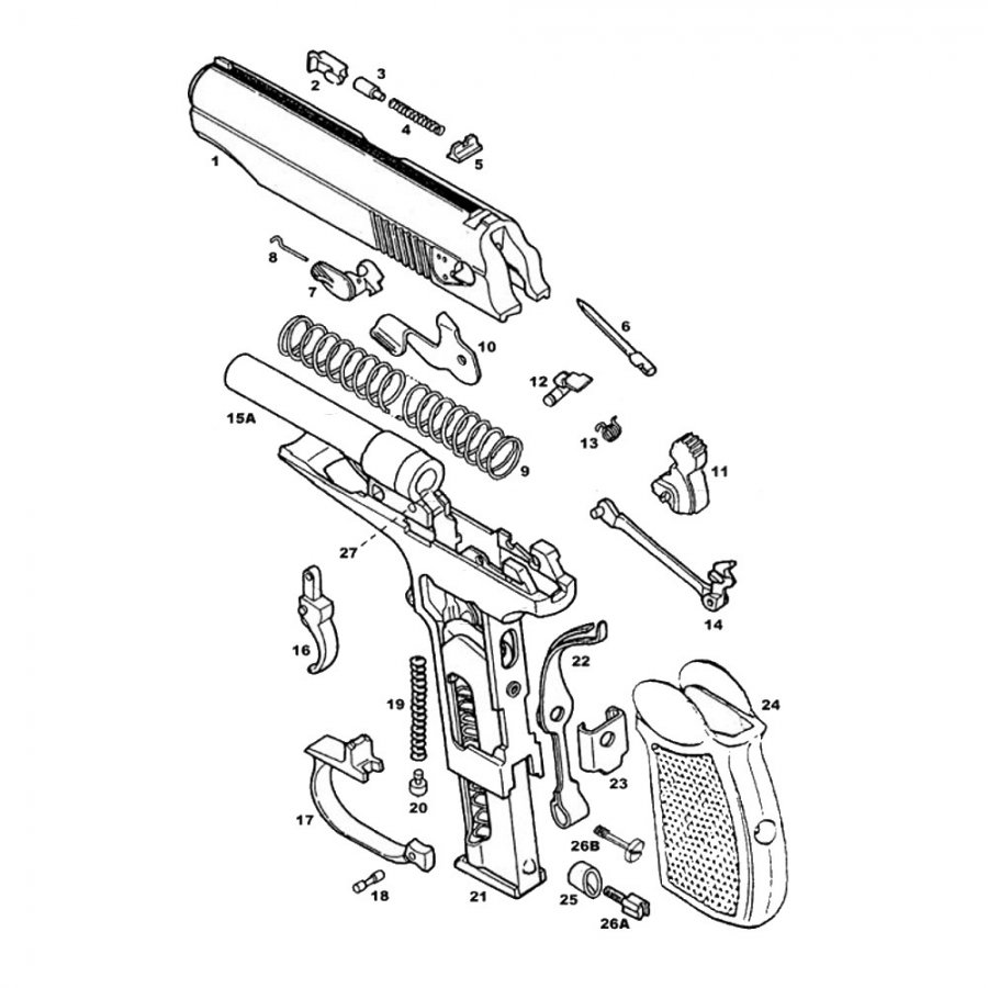 Makarov PM Spoušťová páka 