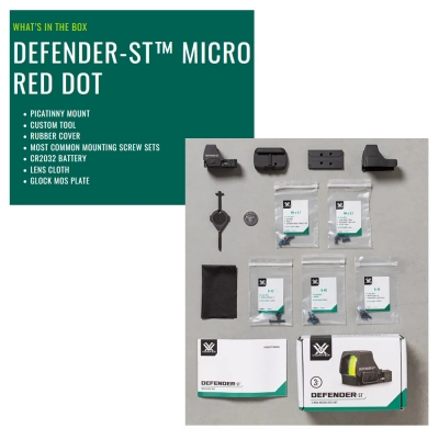 Kolimátor VORTEX DEFENDER ST Micro Red Dot 3 MOA