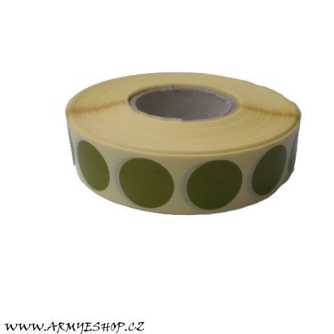 Samolepicí zálepky na střelecké terče 19 mm – zelené, 2000 ks