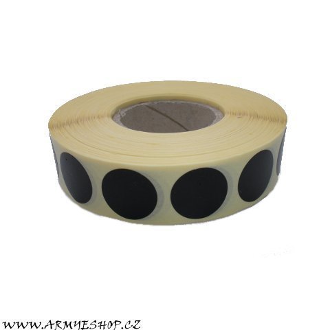 Samolepicí zálepky na střelecké terče 19 mm – černé, 2000 ks